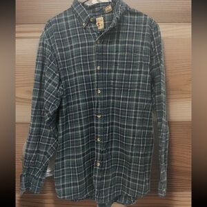 RedHead Men’s Plaid Flannel Button-Down Long Sleeve Shirt in size Large